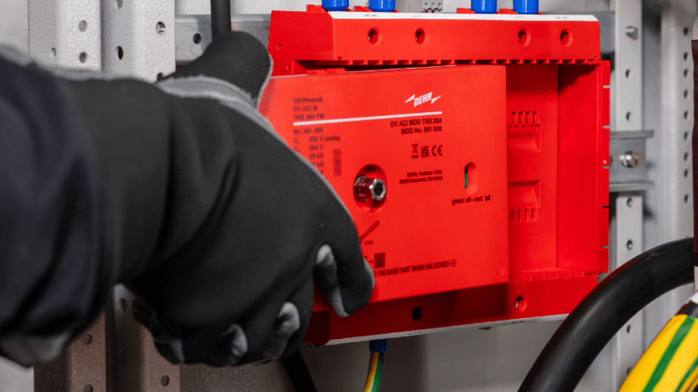 Parafoudre Type1+2+3 DEHNventil ACI avec déconnecteur intégré pour les armoires électriques tertiaires et industrielles 