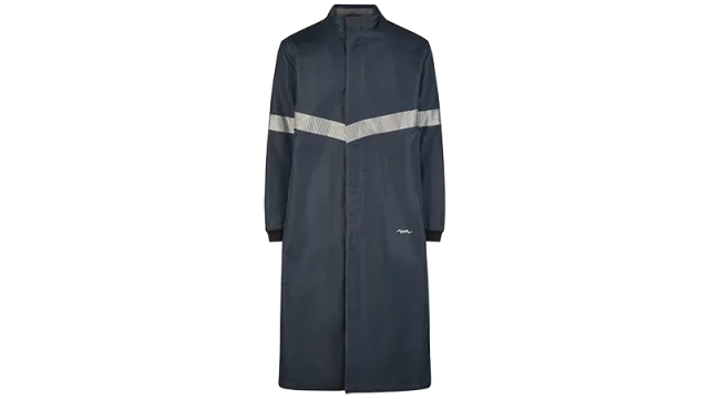Protective coat in navy blue