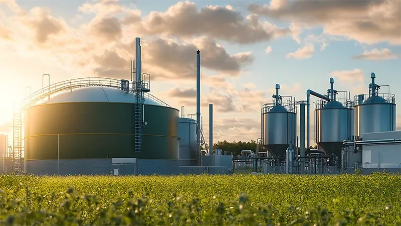 Biogas plant protected by DEHN