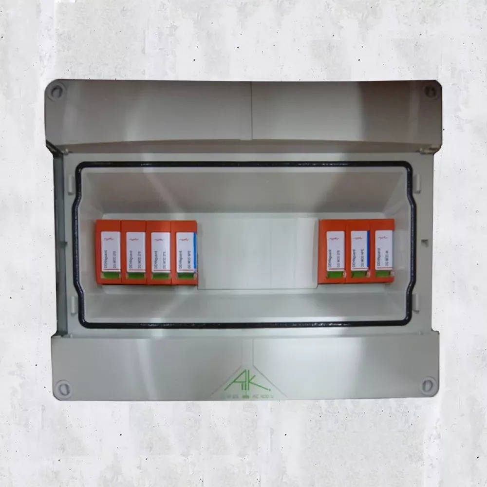 surge protection device with concrete background