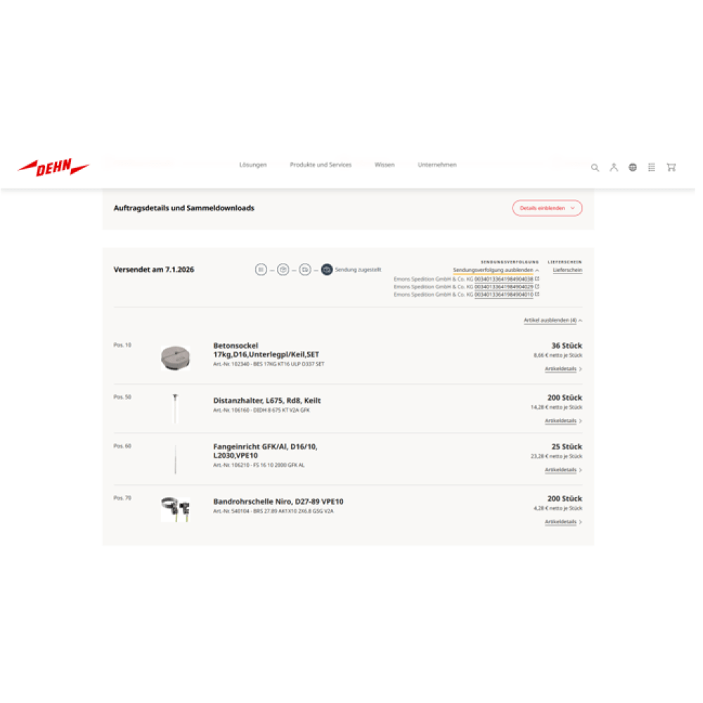 Auftragsdetails