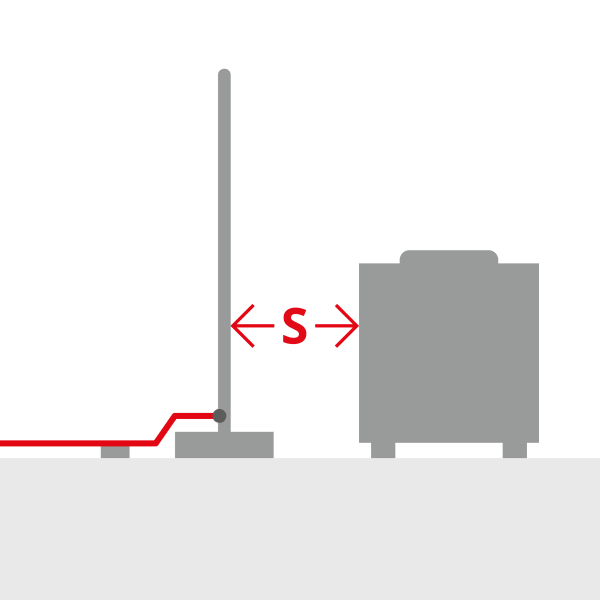Separation Distance S, Calculation, HVI, Lightning protection
