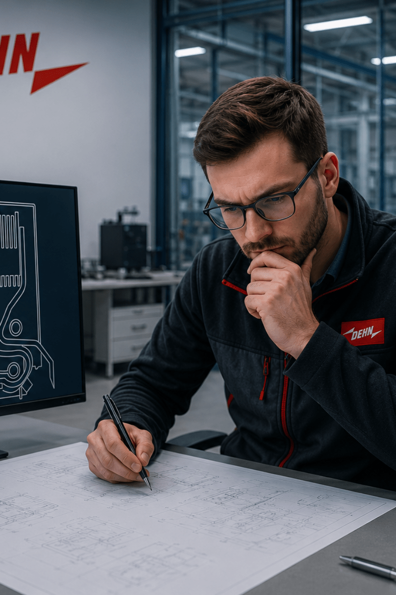 Men working innovation technology DEHN SPD ACI Lab